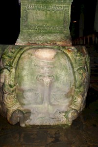 The "head" in the Basilica Cistern