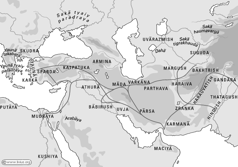 Map of the main roads in the Achaemenid Empire