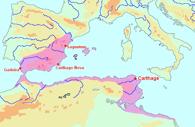 Map of the Carthaginian Empire