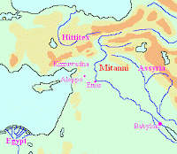 Map of Mitanni and the ancient Near East