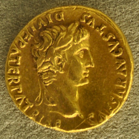 Haltern, gold coin of Augustus