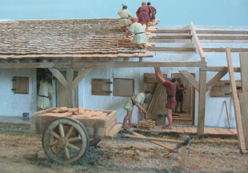 Haltern, Model of the barracks, detail (2)