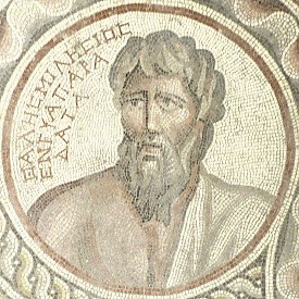 Thales. Roman mosaic from Suweydie near Baalbek. National Museum, Beirut (Lebanon)