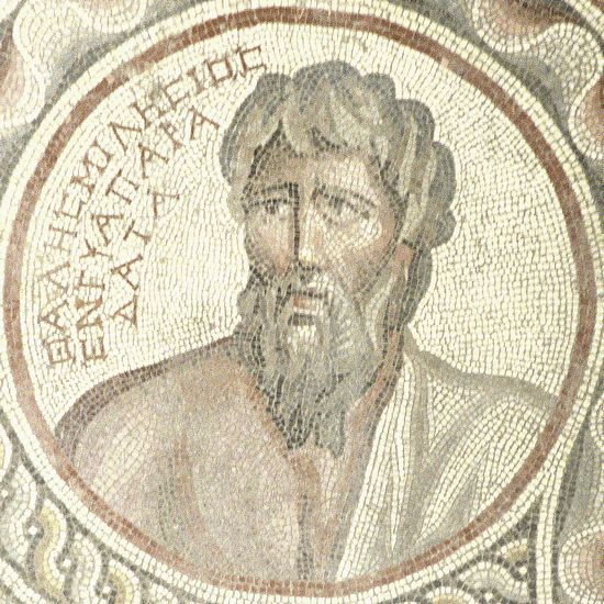 Suweydie, Mosaic of the Seven Sages, Thales