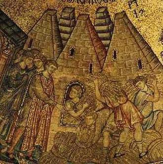 Venice, San Marco, Mosaic with Joseph and the Pyramids of Egypt