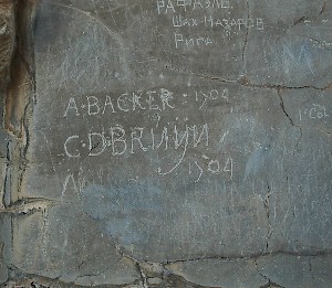 Cornelis de Bruijn's signature (Gate of All Nations, Persepolis)