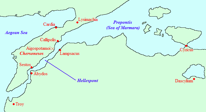 Map of the Hellespont