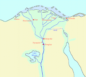 Map of Lower Egypt (fifth-fourth centuries BCE)