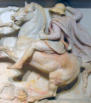 Detail of the Alexander sarcophagus, perhaps Perdiccas