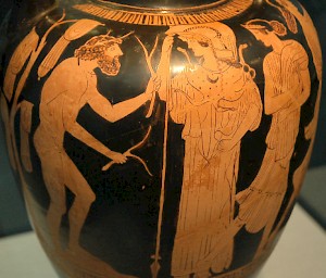 Odysseus, Athena, and Nausicaa. Antikensammlung, München (Germany)