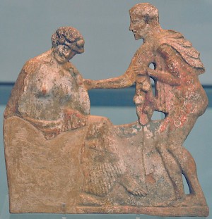 Meeting of Odysseus and Penelope. Antikensammlung, München (Germany)