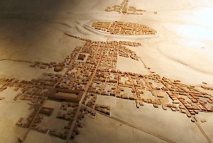 Model of Roman Lutetia, seen from the south