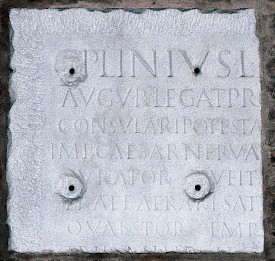 What is left of Pliny's inscription