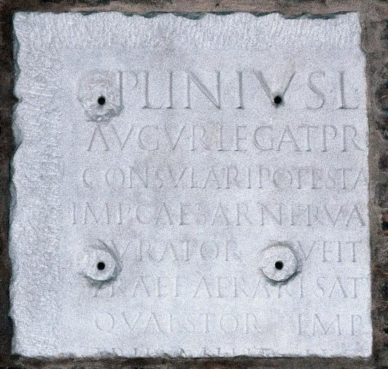 Milan, St Ambrogio, Pliny's inscription (original)