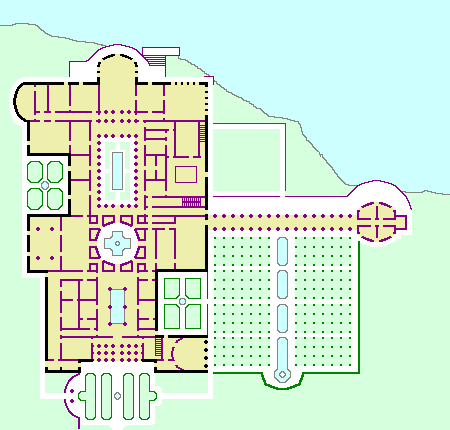 Laurentinum, Map of Pliny's estate