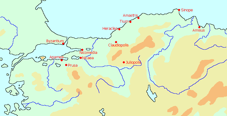 Map of Bithynia-Pontus