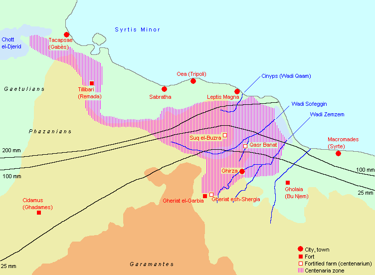 Map of the Limes Tripolitanus