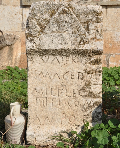 Apamea, Tombstone of Valerius Macednus, soldier of IIII Flavia Felix