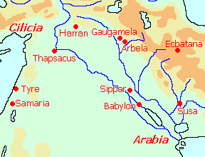 Map of Alexander's Mesopotamian Campaigns