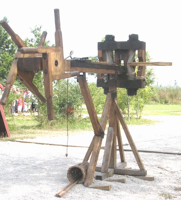 Modern reconstruction of a catapult