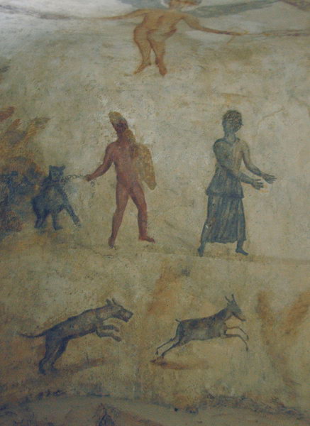 Janzur, Tomb painting: the story of Alcestis and Heracles