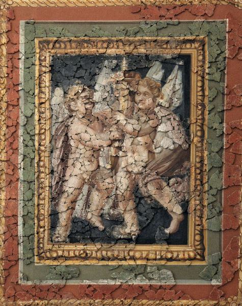 Trier, Fausta's fresco 1A: Erotes with a cornucopia