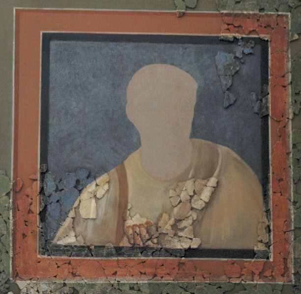 Trier, Fausta's fresco 2A: Philosopher (very damaged)