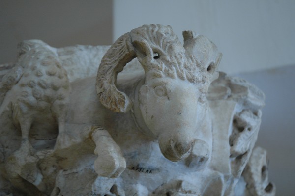 Amphipolis, Basilica C, Goat-shaped capital