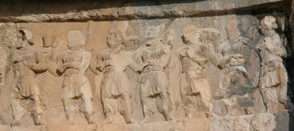 Bishapur, Relief 3, Tribute bearers (1)