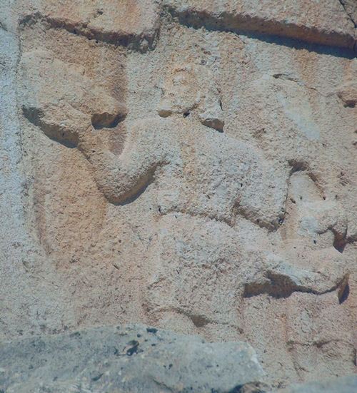 Bishapur, Relief 6, Man with a severed head