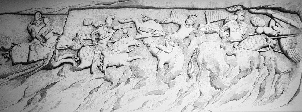 Firuzabad, Relief 1, Drawing