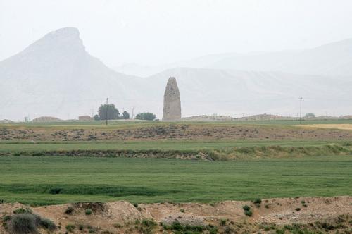 Firuzabad, City, View of the center with tower