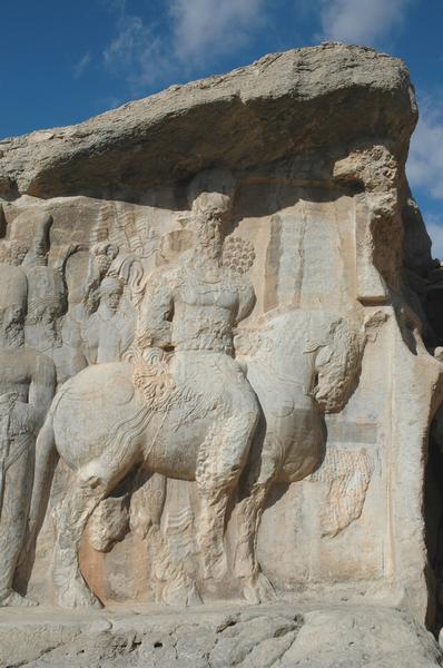 Naqš-e Rajab, Equestrian relief of Shapur I, king