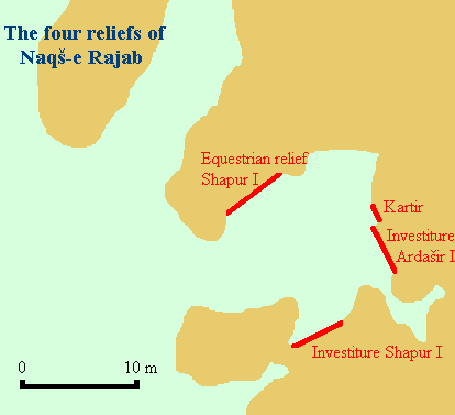Naqš-e Rajab, Map