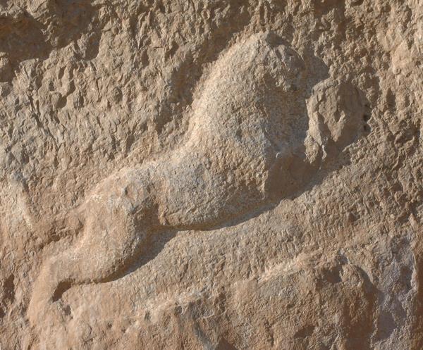 Naqš-e Rustam, Parthian relief of a lion