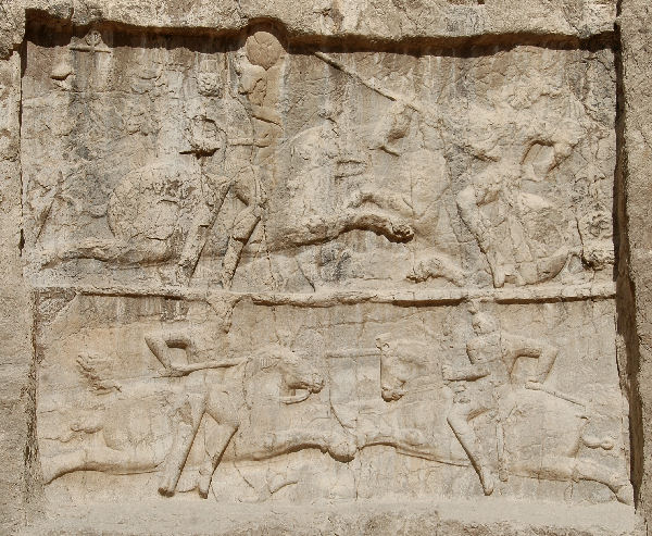 Naqš-e Rustam, 3d Relief of Bahram II, General view