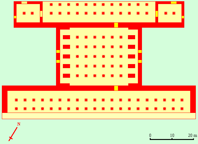 Pasargadae, Palace P, Map