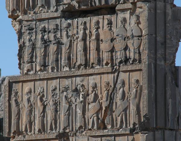 Persepolis, Hall of 100 Columns, Southwestern gate, Relief of soldiers