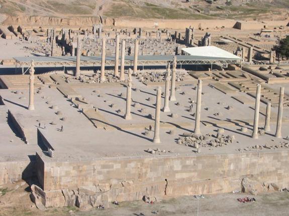 Persepolis, Apadana, Aerial view