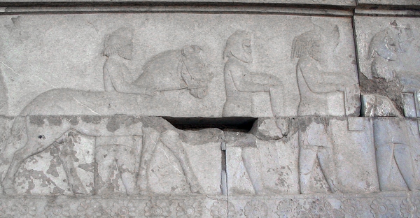 Persepolis, Apadana, East Stairs, Southern part, Sagartians