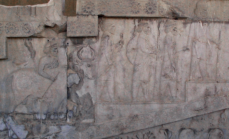 Persepolis, Apadana, East Stairs, Southern part, Carians