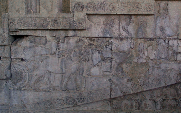 Persepolis, Apadana, East Stairs, Southern part, Libyans