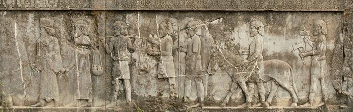 Persepolis, Apadana, North Stairs, Tribute Bearers, Indians