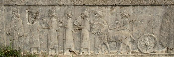 Persepolis, Apadana, North Stairs, Tribute Bearers, Lydians