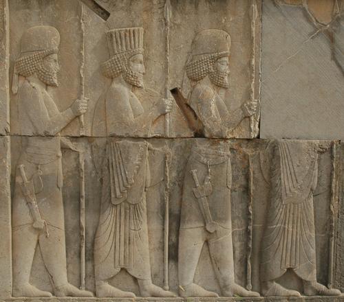 Persepolis, Apadana, North Stairs, Guards