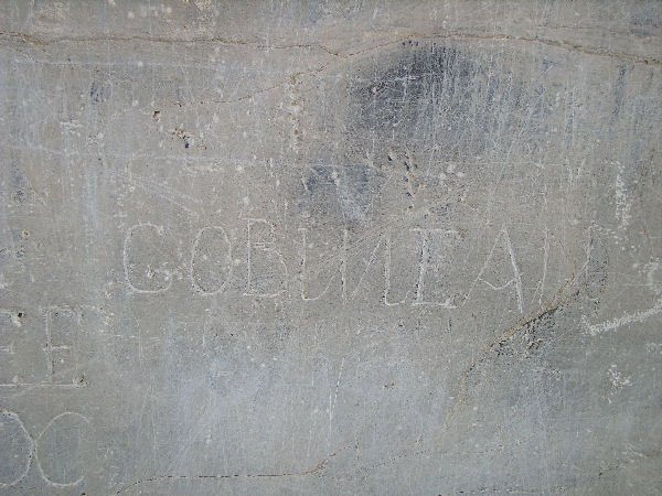 Persepolis, Gate of All Nations, Signature of Gobineau
