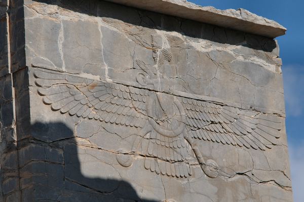 Persepolis, Tripylon, Eastern gate, Ahuramazda