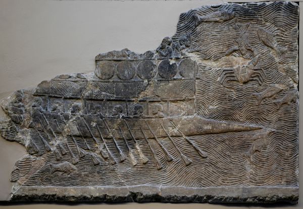 Nineveh, Palace of Senacherib, Phoenician ship