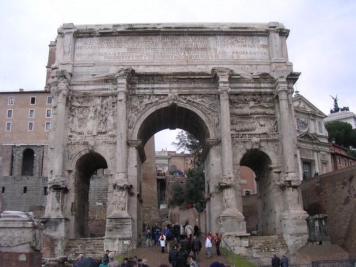 Rome, Forum Romanum, Arch of Severus, View from the east