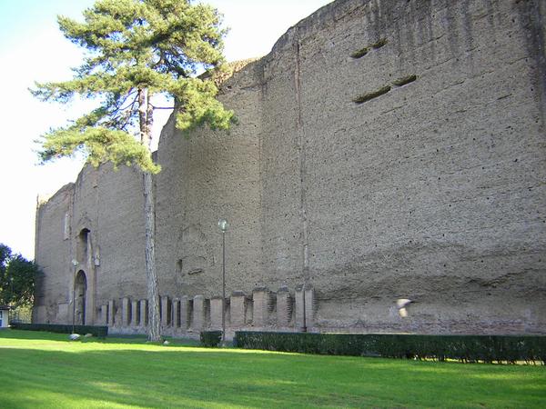 Rome, Baths of Caracalla, Outside wall